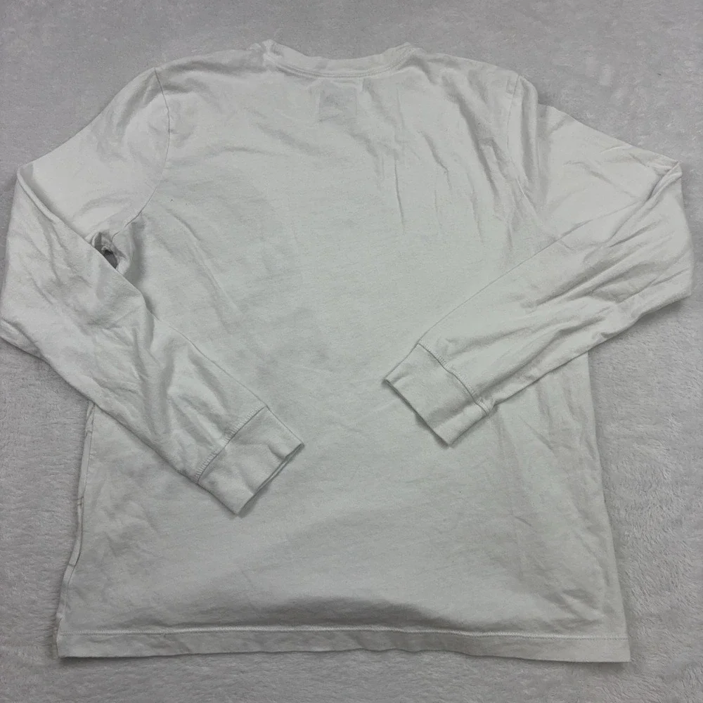 The North Face Reg. Fit Long Sleeve T-Shirt Womens M White Graphic Logo